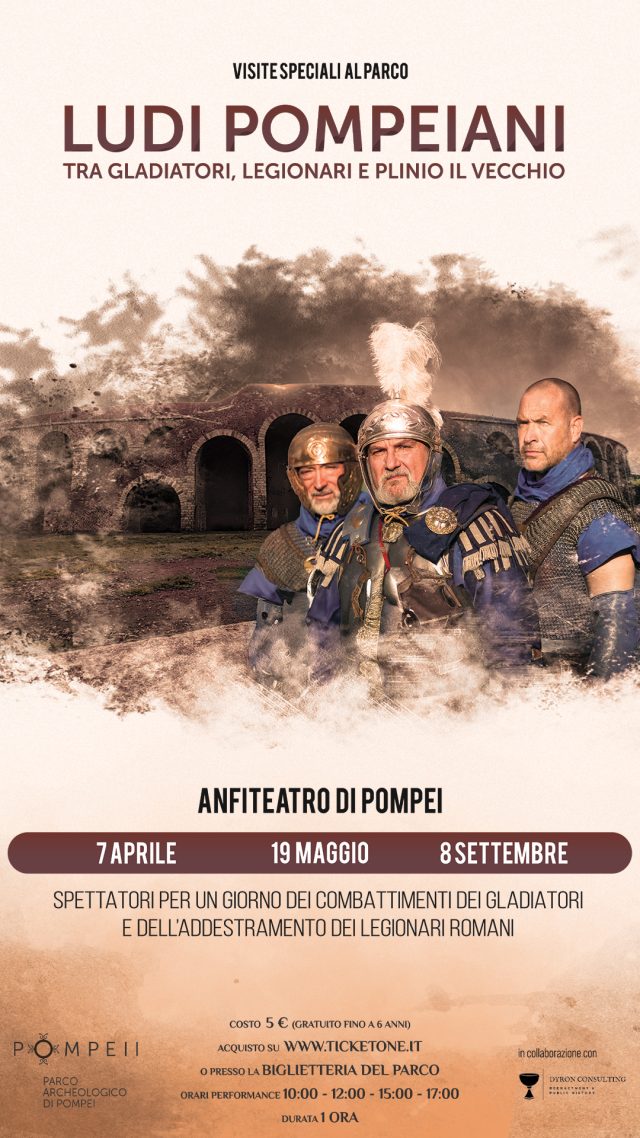 Ludi Pompeiani: nell’Anfiteatro di Pompei tornano i Combattimenti tra Gladiatori