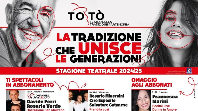 Napoli, teatro Totò: la nuova stagione che unisce le generazioni