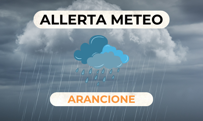 Avviso di allerta meteo arancione per rischio idrogeologico e idraulico valido dalle ore 00:00 alle ore 23:59 di lunedì 9 settembre 2024