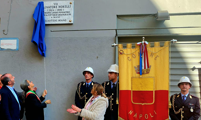 Via Vittorio Emanuele III a Miano intitolata a Salvatore Morelli